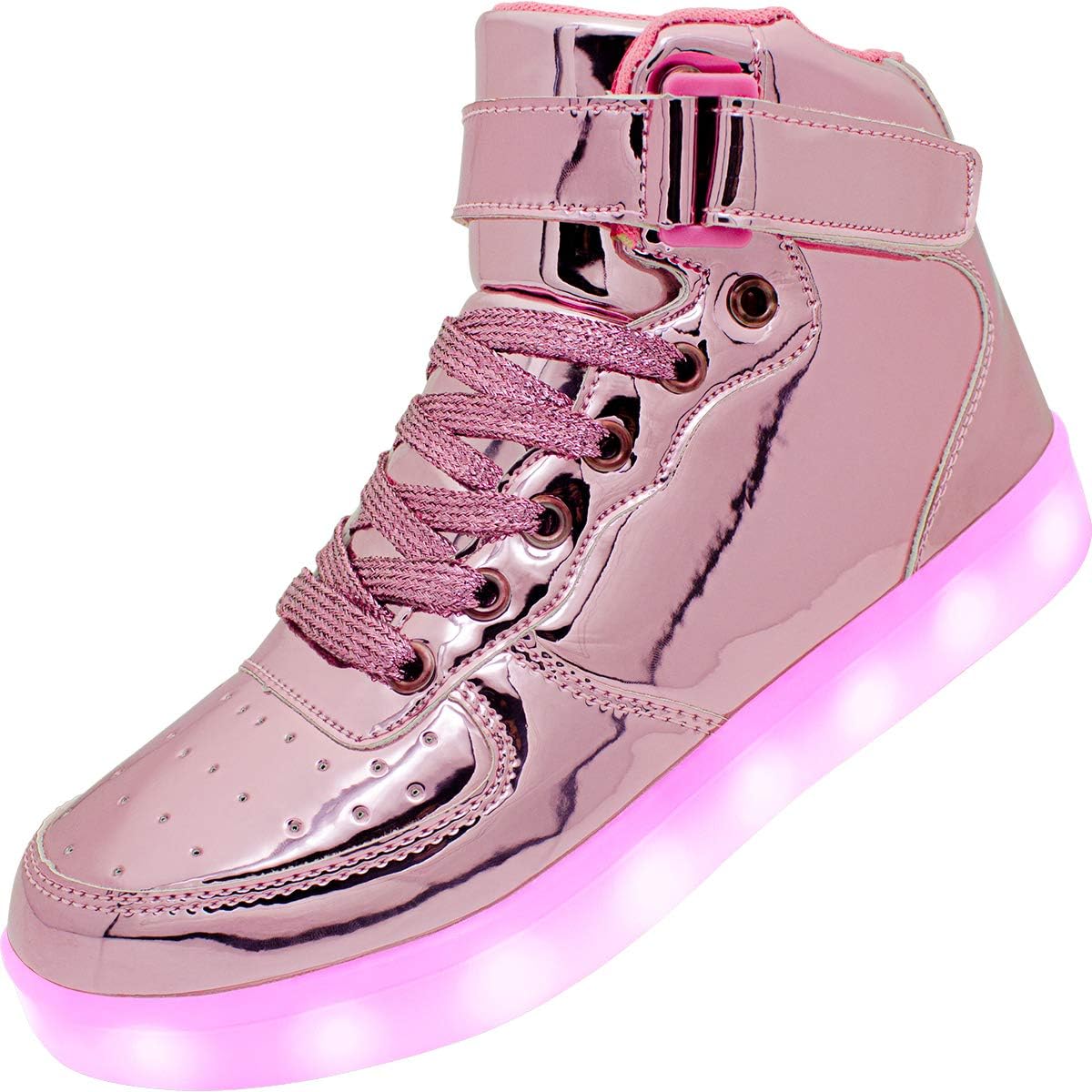 APTESOLKids LED Light Up Shoes High Top Cool USB Rechargeable Flashing Sneakers for Unisex Child Boys Girls