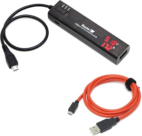 Root Earl Usb Checker Function With 4 Port Powered Otg Hub Microusb Cable Ruh Otgu4c C Amazon Co Uk Computers Accessories