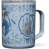 Corkcicle Classic Coffee Mug - Triple Insulated Stainless Steel for Travel - Shatter-Proof Lid - Keeps Drink Hot Over 3 Hours - Holiday Mug Gift - 16 oz - Princess Cinderella