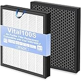GRN FIL Upgraded 2 Pack levoit Vital 100S Replacement Filter for Vital 100S&100S-P Air Purifier, True H13 HEPA+High-Efficiency Activated Carbon, 3-in-1 Filter for Home, Bedroom,Dust & Odor Elimination