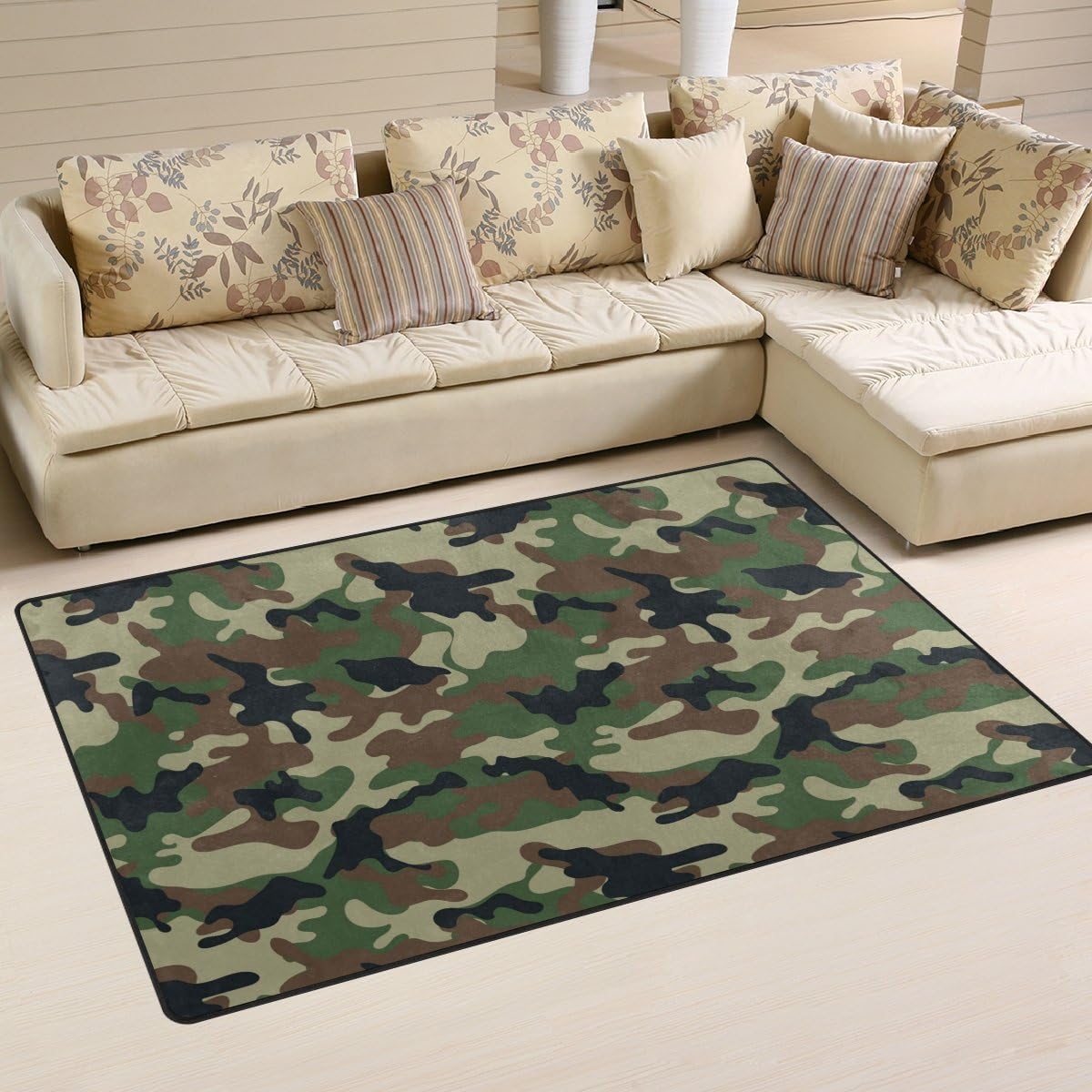 coosunCamouflage Pattern Area Rug Carpet Non-Slip Floor Mat Doormats for Living Room Bedroom 60 x 39 inches