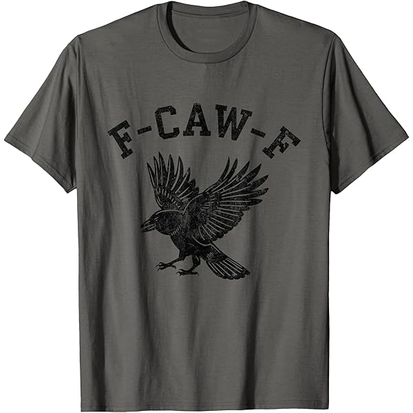 Black Bird Shirt Black Crow F-Caw-F Black Bird Moon Gothic Adult