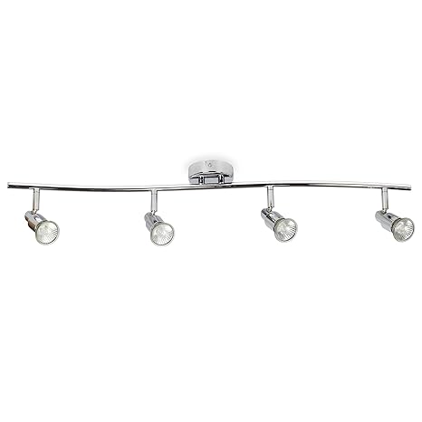 Romke 4 Way Ceiling Lights Silver Chrome Gu10 Ceiling Spotlight