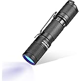 LUMINTOP Tool AA UV Flashlight Black Light, 365nm Ultraviolet Blacklight IP68 Waterproof 2 Modes for Pet Stains, Hunting Scorpions, Resin Curing, Leak Inspection