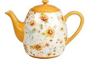 Certified International Sunflowers Forever Teapot, 32 oz, Multicolored