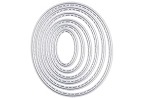 Mvchifay Cutting Dies Metal Stencils Scrapbooking Tool DIY Craft Carbon Steel Embossing Template for Paper Card Making (Oval Set)