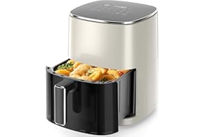 Sweetcrispy Air Fryer 6 Quart with Window, Square Air Fryer 12-in-1 Air Fry, Roast, Reheat, Dehydrate, Fries, Custard, Chicke