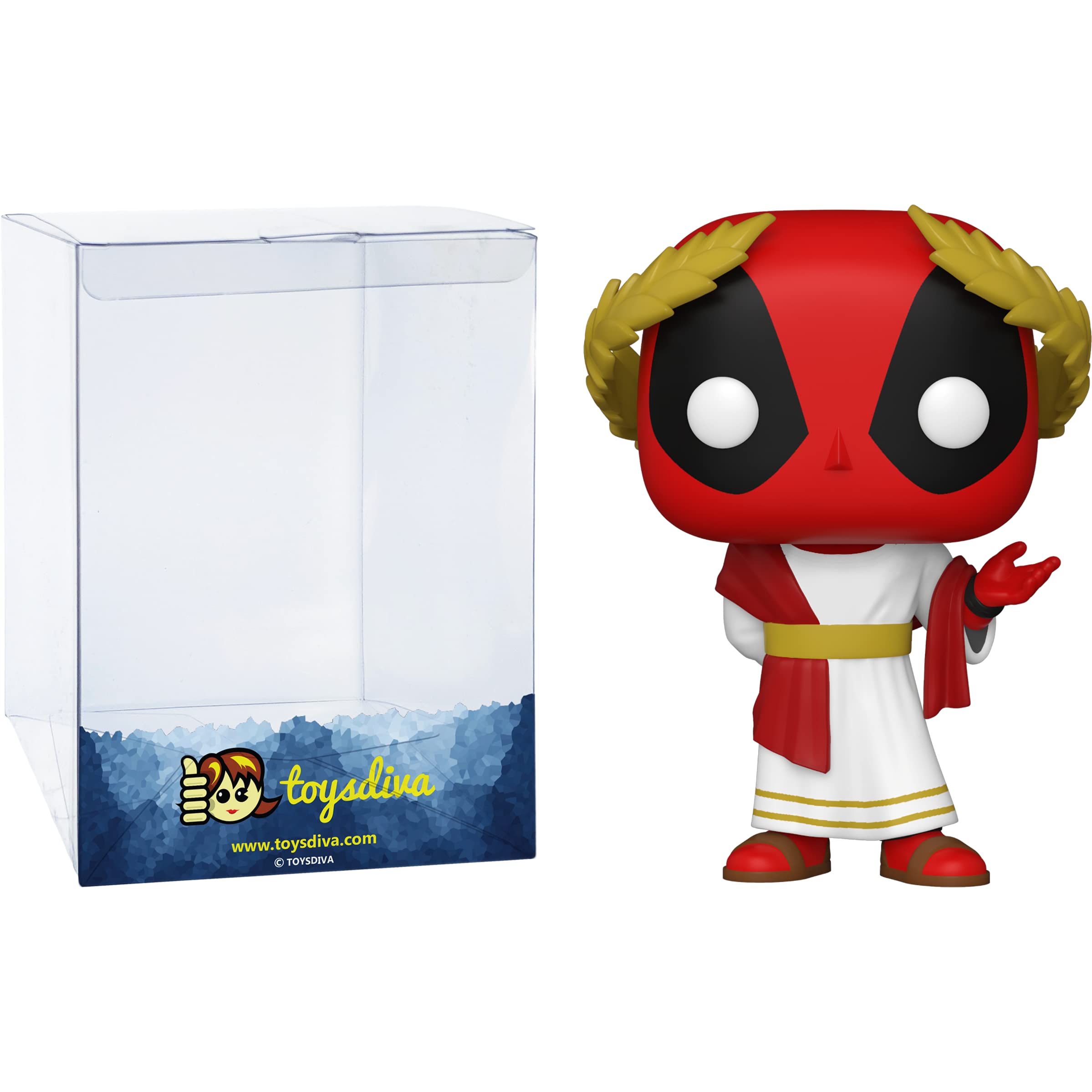 Roman Senator Deadpo o l: Fun ko P o p ! Vinyl Figurine Bundle with 1 Compatible 'ToysDiva' Graphic Protector (779 - 54657 - B)
