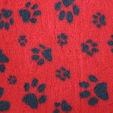 Vet Fleece Vet Bed Original Non-Slip 118x30 Red Charcoal Paws view 5