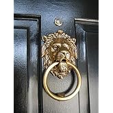 Authentic Vintage Brass Lion Door &amp; Gate Knocker Handle Pull Door Accessories Home Decor