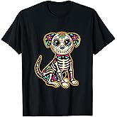 Dia de los Muertos Skeleton Sugar Skull Dog Day of the Dead T-Shirt
