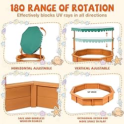 ISBA Sandbox with Lid Wood Sandbox with