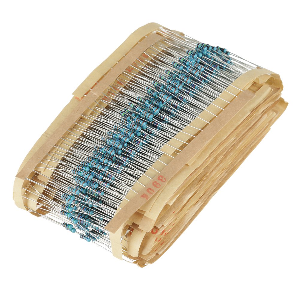 1460Pcs Metal Film Resistor Set, 1/4W Film Resistors Assortment Kit 1ohm-1Mohm 73 Value 1% Tolerance for DIY and Experiments