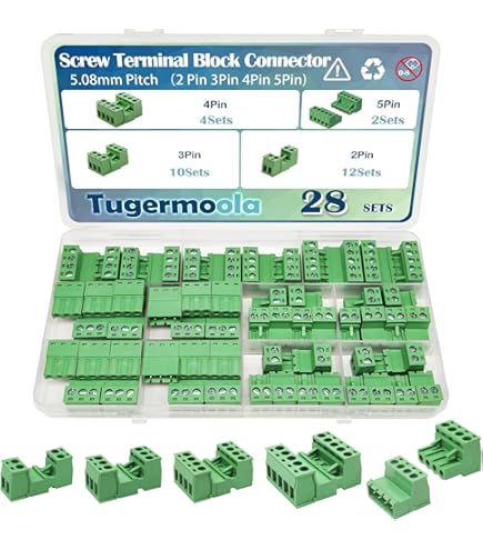20pcs KF7.62-2P MG7.62 2pin 7.62mm Pitch Screw Terminal Block Connector 20pcs KF7.62-2P MG7.62 2pin 7.62mm Pitch Screw Terminal Block Connector
