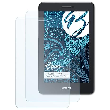 Bruni Schutzfolie für Asus Fonepad 7 ME175CG Folie, glasklare Displayschutzfolie (2X)
