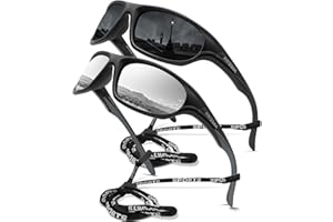 AWGSEE Polarized Sports Sunglasses for Men,TR90 Unbreakable Frame Sunglasses for Fishing Driving Cycling UV400 Protection