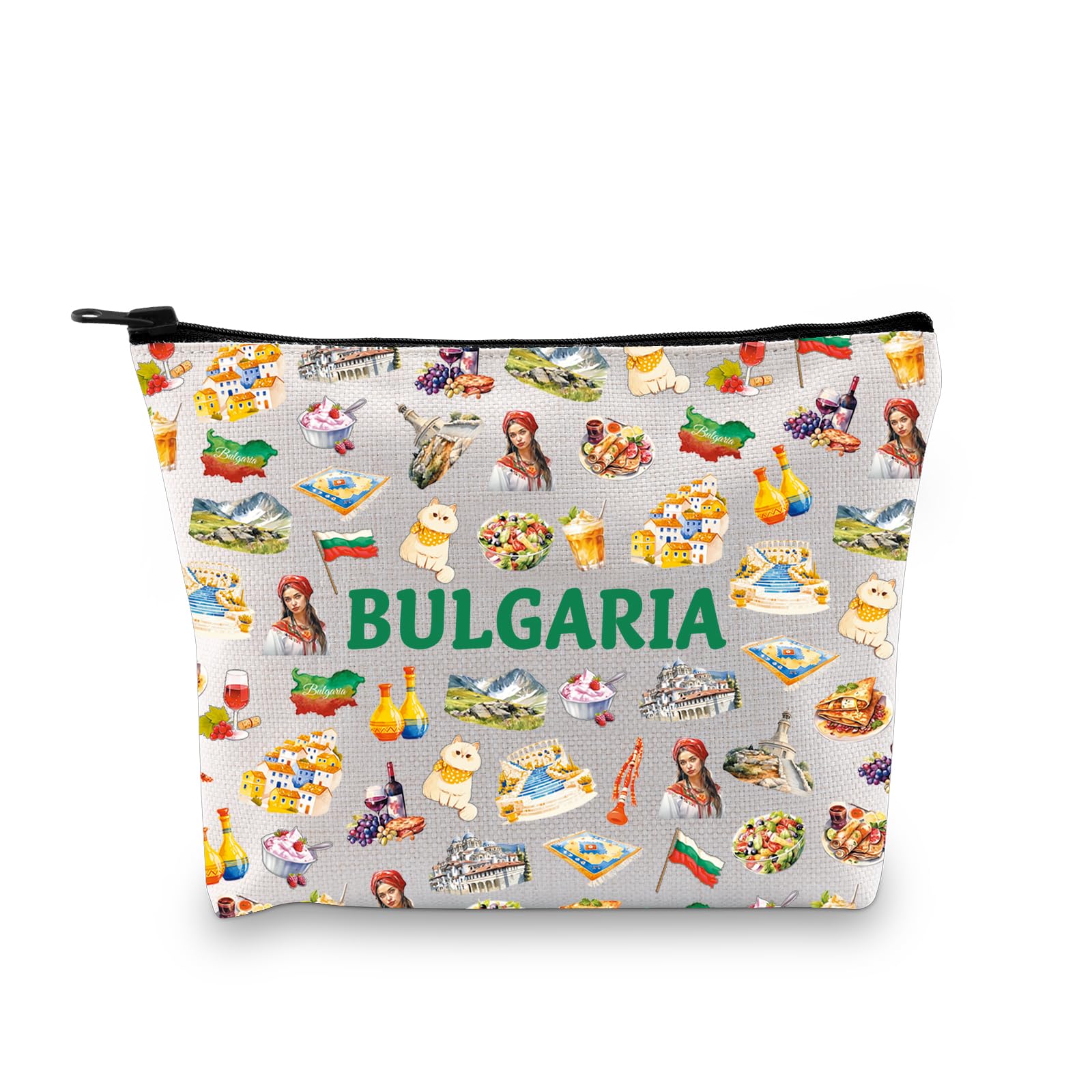 Bulgaria Gift Bulgaria Fans Gift Bulgaria Travel Gift Bulgaria Flag Cosmetic Bag Bulgarian Culture Gift (Bulgaria)