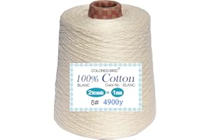 colored bird Size 8 Crochet Thread,Cotton Yarn 500g per Cone，Beige