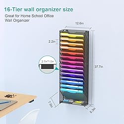 VEESUN Wall File Organizer, 16-Tier Mesh File