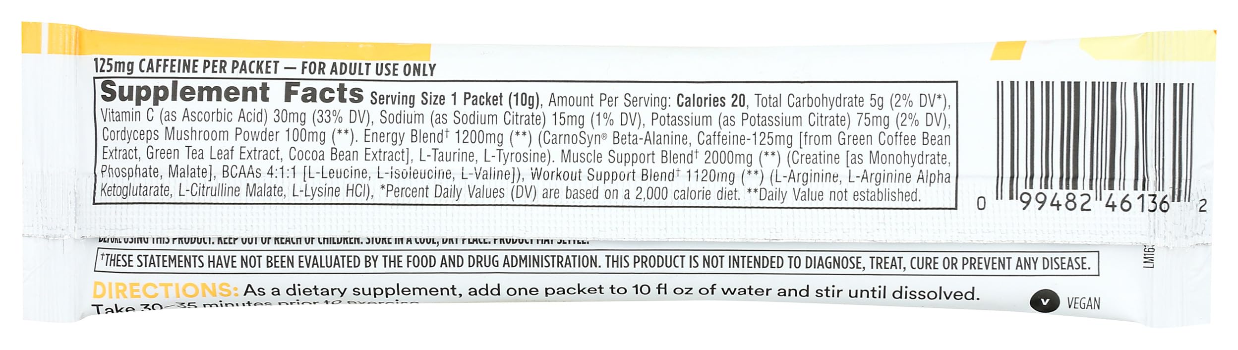 Whole Foods Market, Pre Workout Individual Stick Pack (retail unit), 10 GRAM