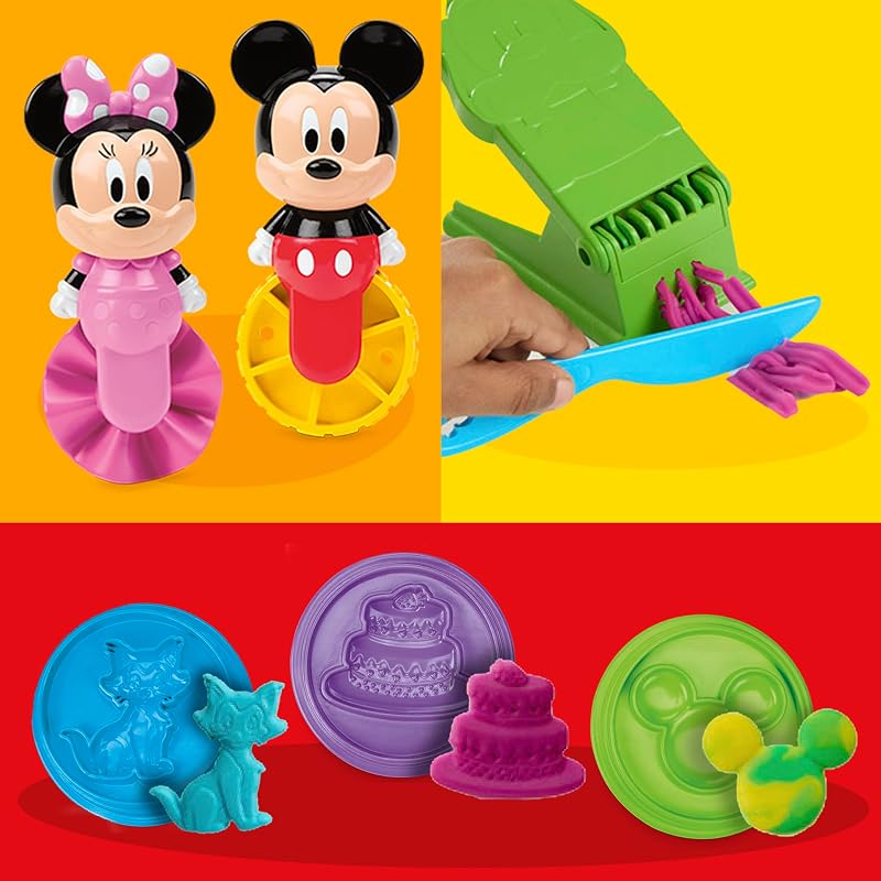 Disney Junior Knet-Bilderbuch Spielset, aufbewahren & mitnehmen, Vorschulspielzeug zum Kneten & Spielen für Kinder ab 2 Jahren