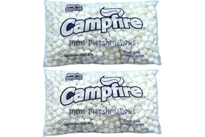 FIRESTIX 2 Pounds of Campfire Mini White Marshmallows - Made with Natural Vanilla, No Artificial Flavors - Great for Hot Chocolate, Baking, Rice Crispy Treats
