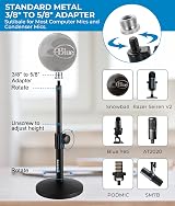 BILIONE Desktop Microphone Stand Bundle with Pop Filter Shock Mount Clip view 6
