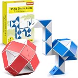 ECHOCUBE Magic Snake Cube 2 Pack 24 Blocks Educational Fidget Toy Twist Puzzle