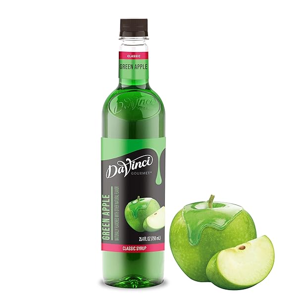 DAVINCI GOURMET GREEN APPLE SYRUP, 25.4 FLUID OUNCES (PACK OF 1)