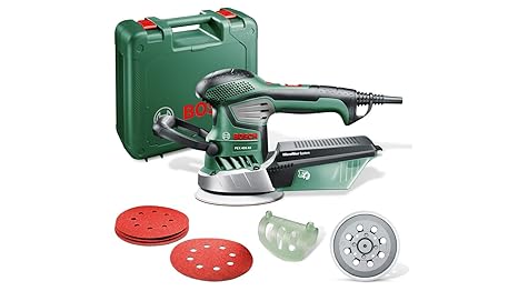 BOSCH Exzenterschleifer PEX 400 AE, inkl. 25-tlg. Schleifblatt-Set und Soft-Schleifplatte