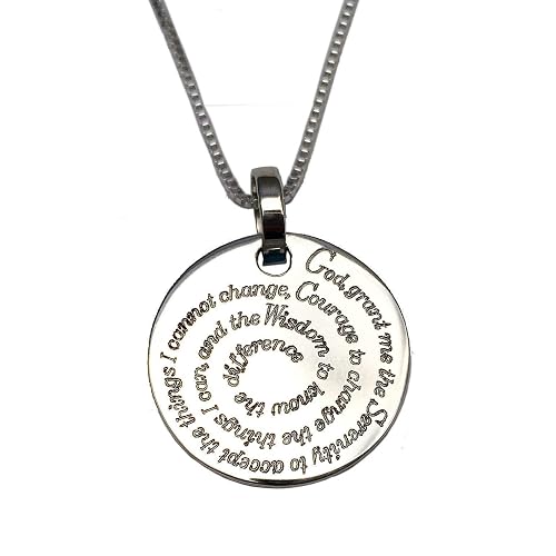 Serenity Prayer Necklace Sterling 