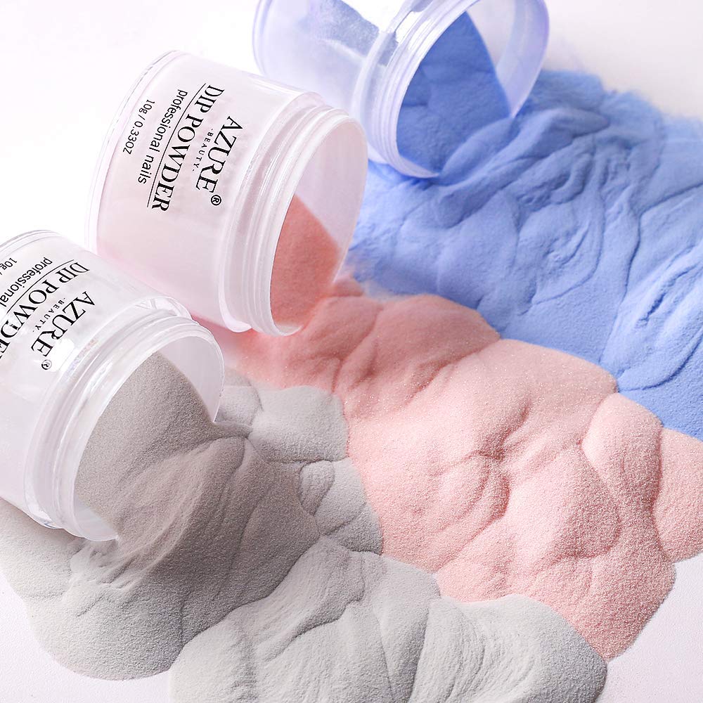 Dip Powder Nails Color Set With 10 PCS Dip Powders Nails No Nail Lamp Needed for French Nail Manicure Nail Art: Beauty
