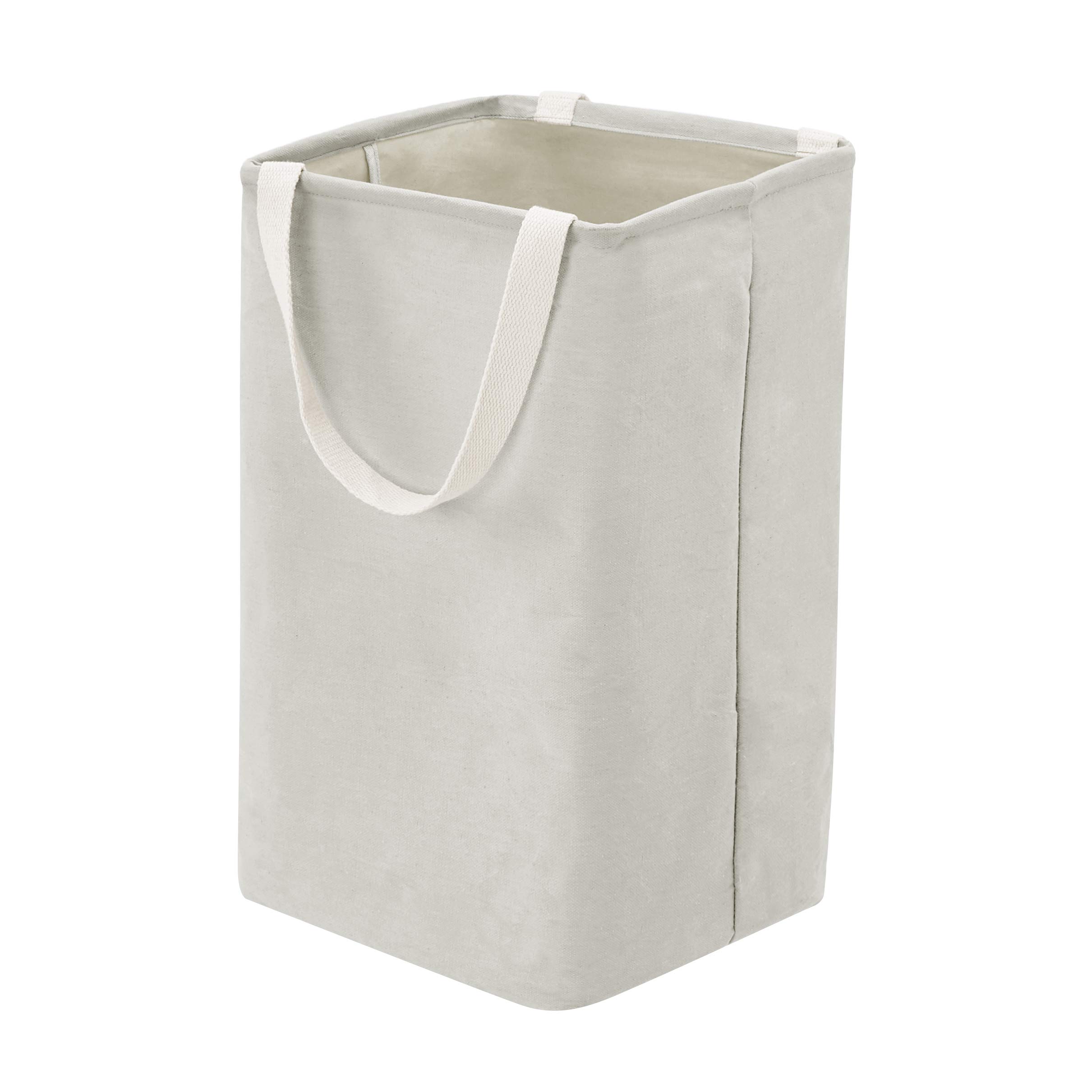 Amazon Basics Fabric Storage Bin - Tall Cube, Light Grey