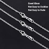 SANNIX 50 Pack Silver Plated Cable Necklace Chains 20 Inch 1.2mm Lobster Clasp view 4