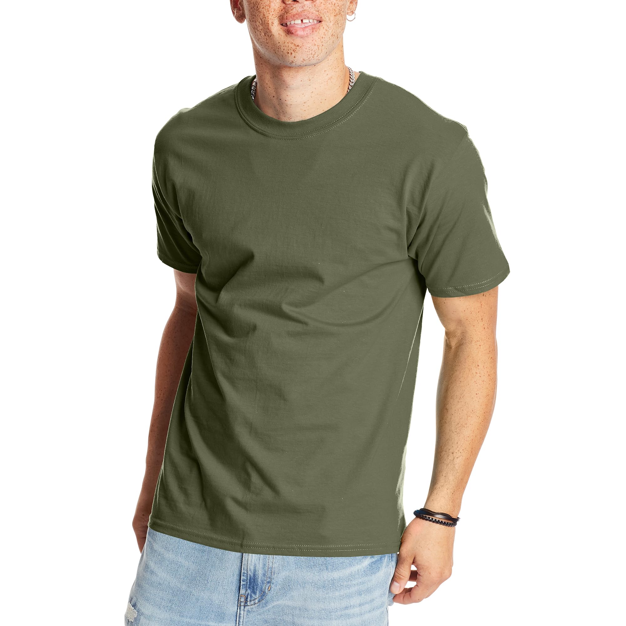 Hanes Mens Beefyt T-shirt, Heavyweight Cotton