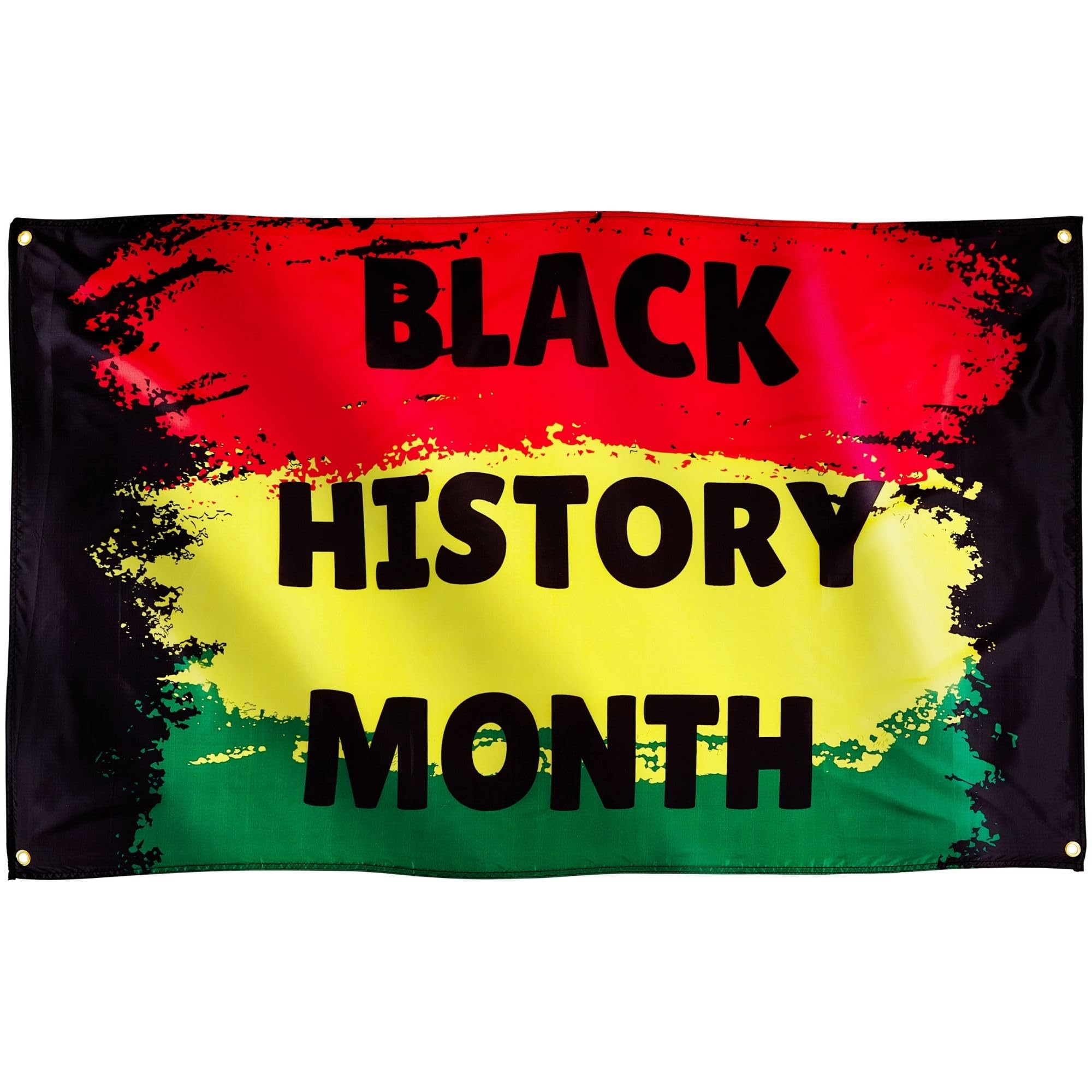 Runesol Black History Month Flag, 91x152cm, 3ft x 5ft, 4 Grommets, Eyelet In Every Corner, Black History Month Banner, Decorations, Premium Flags, Inside, Outside, Vivid Colours