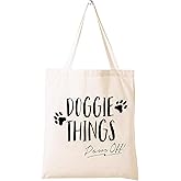LIBIHUA Birthday,Christmas Gift,Reusable Shoulder Bag,Cute Pet Shopping Tote Bag,Unique Pet Present- Pet Mom Present,Cute Dog Paw Prints,Doggie Things