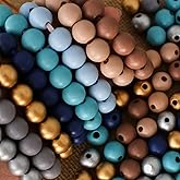 DAHI 200PCS Colorful Wooden Beads 14mm Blue Wooden Beads Assorted Wood Bead Large Hole Wooden Beads for DIY Jewelry Making (Color-14mm)