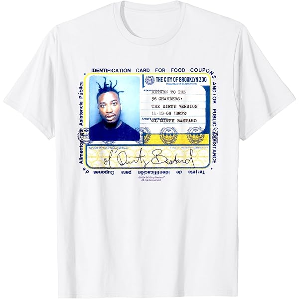 オフィシャル \" O.D.B. \" ラップ Tシャツ Amazon.com: ODB Ol Dirty Ba-ard Propaganda 90s Hip Hop Rap