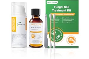 NETYIYUN Fungal Nail Treatment Nail Care Set – 1% Tolnaftate Liquid (30ml) & Repair Ointment (30g) with Applicator & Nail File for Toenail and Foot Care