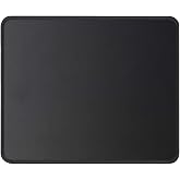 JIKIOU Mouse Pad with Stitched Edge, Perfect Size-10.2x8.3in Black | Anti-Fray, Comfortable Smooth Lycra Surface, Non-Slip Rubber Base, Machine Washable Fade-resistant, Compatible with All Mice