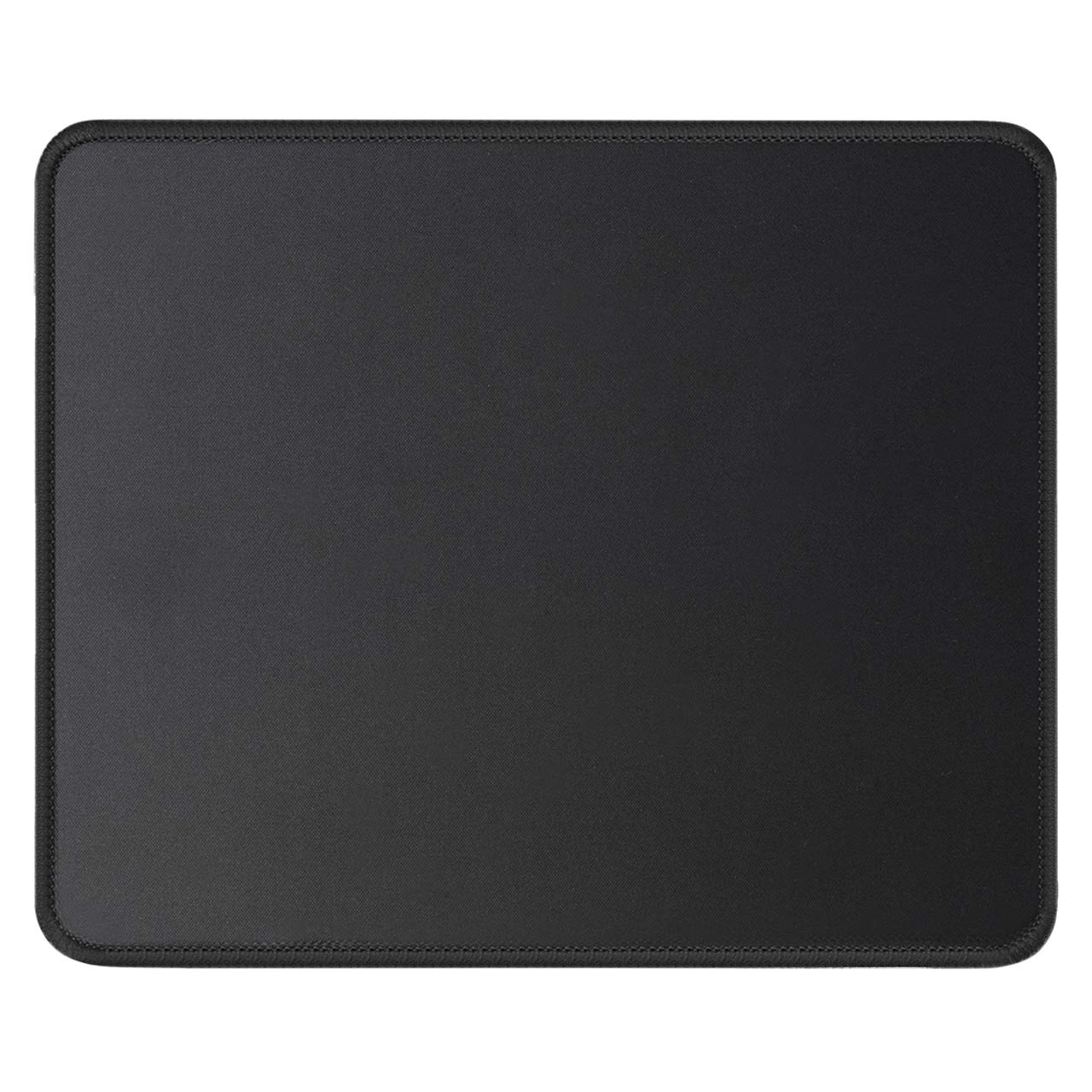 Photo 1 of JIKIOU Mouse Pad with Non-Slip Rubber Base, Premium-Textured & Washable Computer Mousepad with Stitched Edges, Mouse Pads for Computers, Laptop, Gaming, Office & Home, 10.2 x 8.3 in, Black