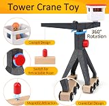 Vanplay Construction Toys Set with Tower Crane Digger Dump Truck Road Roller view 2