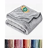 Ultra Soft Fleece Blanket Twin Size - Flannel Fleece Luxury Twin Blanket - Lightweight for Couch Bed Chair - Thick, Warm and Breathable - All Season Cozy Fuzzy, Anti-Static Microplush Bedding, Grey