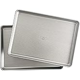 USA Pan Bakeware Half Sheet Pan, Set of 2 Baking Sheets, Aluminized Steel