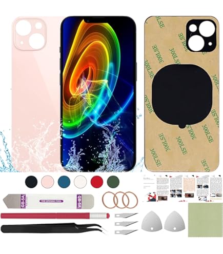 thumbnail interactive-video image 1 of OEM Waterproof Tape And Tools IPhone 14 Back Glass Replacement Kit – Midnight Color, 6.1 Inch – Includes All Parts & Tools Iphone 13 Back Glass Replacement 1 of 10