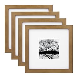 Egofine 8x8 Picture Frames 4 Pack Covered by