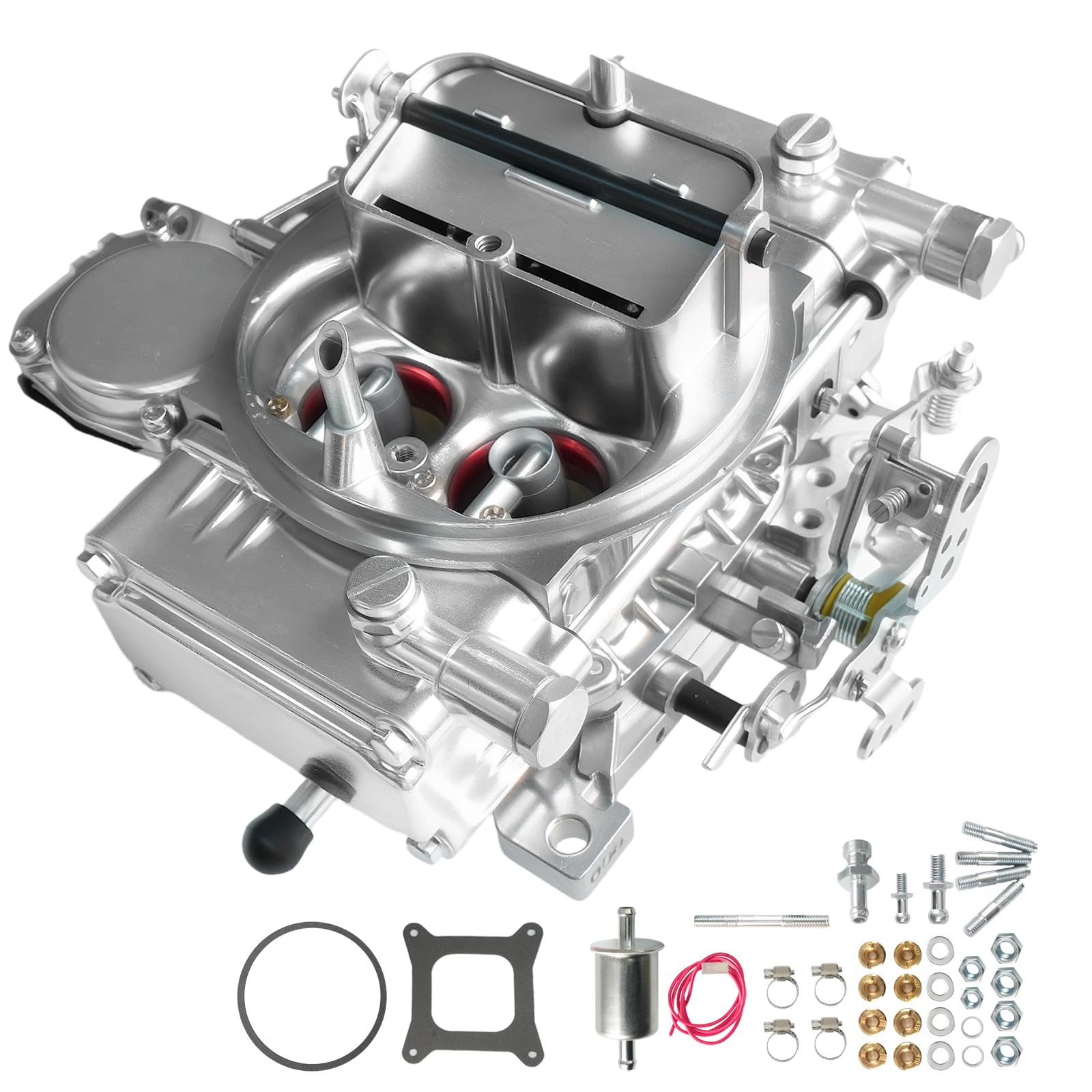 Photo 1 of 0-1850S 4 Barrel Carburetor for Holley 600 CFM 4160 Model 4 Barrel Carburetor Manual Choke Vacuum Secondary Replacement