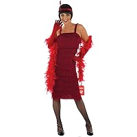 adult black beaded flapper dress by spirit halloween 1920s Black Beaded Evelyn Flapper Dress