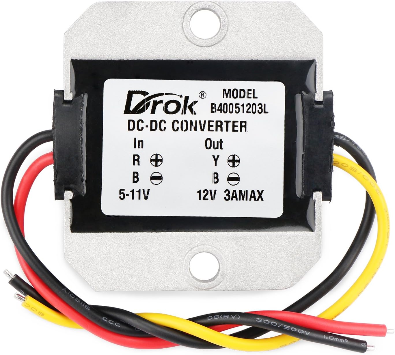 Droking DCDC Step Up Boost Converter Power Adapter, 511V to 12V 36W